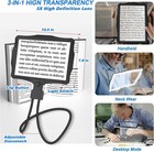 5x Hands Free Magnifying Glass With Light  Large Magnifying Glass For Reading  F