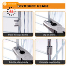 Khearpsl Wire Cage Buckle Pliers With 900 Clips Orange