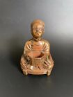 Antique 1900s Japanese Gilt Bronze Chinese Man Figural Incense Burner