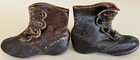 Antique Victorian Four Button-up Baby Shoes - High Top Leather
