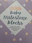 Baby Milestone Blocks  Picture Prop- Weeks Days Months Years Farmhouse Gray Blue