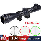 Tactical 4-16x 44 Rifle Red green Dot Sight Luminous Crosshair Scope 20mm Rail