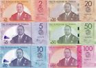 Tonga Set 6 Unc 2 20 50 100  5 10 Polymer  Pananga 2023 2024 P 50 51 52 53 54 55