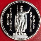 Hawaii 1993 Rhm King Kamehameha 1 Oz Silver Proof Hawaiian Sovereign Ounce Canoe