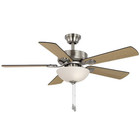 Hampton Bay Wellston Ii 44  Led Ceiling Fan Brushed Nickel 5-blade Indoor