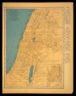 Vintage Map Of Palestine Wall Art Jerusalem Israel Holy Land Original Atlas