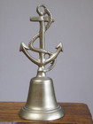 Vintage Nautical Brass Ship Anchor  Hand Bell  5    Tall X 2 