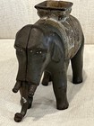 Vintage Cast Iron Elephant Bank  1900s Still Bank