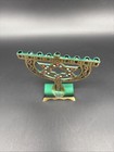 Vintage Judaica Miniature Brass Menorah Hanukkah Made In Israel Rdm Chanuka