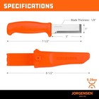 Jorgensen 2-in-1 Wood Chisel Knife W sheath Sk5 Carbon Steel Blade For Splitting
