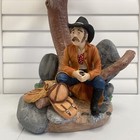 Vintage Western Cowboy L Novelty Lamp With Shade 16 Inches Without Shade 27 With