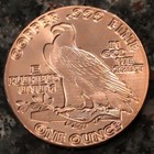 1 Oz  999 Fine Copper Coin Incuse Indian Head Design In Capsule
