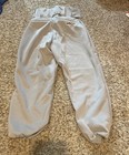 Alleson Athletic Youth Baseball Button Beltloop Pants Back Pocket Sz ym New Gray