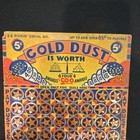 Gold Dust 5   Trade Stimulator Pull Tab Punchboard Ticket Game Card