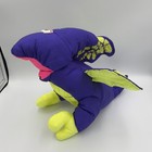 90   s Rare Fisher-price Plush Dino Roars Purple Pterodactyl Dinosaur
