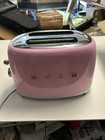 Smeg 50 s Style Retro Aesthetic 2 Slice Toaster Pink For Parts Or Repair