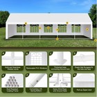 20x40 Ft Outdoor Gazebo Wedding Party Tent Large W  10 Side Walls Carport Canopy