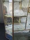 Brass Glass Mirrored Etched Cabinet For Crystal Miniature Display Wall Tabletop
