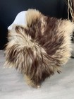 Icelandic Real Sheepskin Rug Mouflon Brown Seat Cover Pet Bed Throw Rug