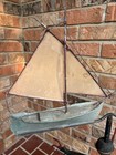 Folk Art Vintage Handmade Sail Boat Cutter Ship Weathervane Nautical 30    Rustic