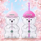 2026 New Starbucks 100  Authentic Bearista Bear Glass Tumbler Cold Cup Set