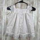 Vintage Bryan Toddler Girls 4t Light Pink Floral Ruffle Lace Dress Made In Usa 