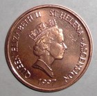 1997 St  Helena 1 Penny Coin Tuna Fish Animal Ocean Wildlife