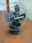 Antique Mcm Robbins   Myers Fan Oscillating Wire Cage 11 5  Single Speed Blue 
