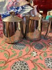Williams-sonoma    Cream   Sugar Set With Lid Stainless Steel - Never Used