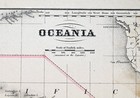 Antique 1866 Map Oceania Australia Hawaii Inset New Zealand Pacific Islands Mcna