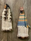 2 Wood Sculptures - Navajo Native American Women-art Absent Of Complexity