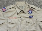 Boy Scouts Of America Bsa Men   s Medium Vented Poly Microfiber Short Sleeve Shirt
