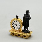 Eugene Kupjack Artisan Napoleon Clock Gold Plated 1 12 Miniature Dollhouse Vtg