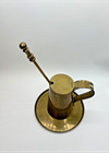 Vintage Solid Brass Fire Starter Pumice Rod Resting Plate Cape Cod Shop Usa