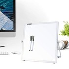 Small Dry Erase Board Desktop Whiteboard Easel For Kids 10 X 10 With 2 Marks