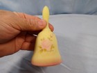 Fenton Hand Painted Satin Burmese Glass Mini Bell - Pink Roses - Limited Edition