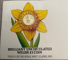 1985 Great Britain Pound  Elizabeth Ii  Welsh Leek  2 Pnc Cards 