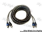 Oversized 4 Ga Awg Amp Kit W  Twisted Rca Red Black Complete Sky High Car Audio 