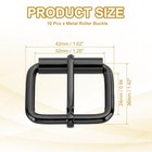 10pcs 1 26 Inch  32mm  Metal Roller Buckle Belts Hardware Black