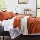 Quilt Queen Size Bedding Set-burnt Orange Embossed  Bedspreads-lightweight Su   