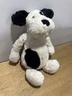 Jellycat Bashful Puppy Dog Cream And Black 12    Stuffed Animal Plush Clean Soft