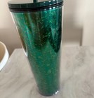 Starbucks 24oz Tumbler 2019 Holiday Limited Edition Green Speckled Glitter -rare