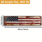 2d 1p Vintage Metal Iron Sign With American Flag 4x16 Home Office Decor Gifts