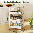 Danpinera 3-tier Rolling Utility Cart W  Drawer  Steel  Wheels  Hooks  Pegboard