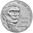 2026-p d Semiquincentenial 1776 2026 Nickels 2  Bu Obw Rolls    instock Now   