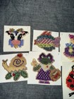 Mill Hill Counted Glass Bead Kit Completed Animals Pins