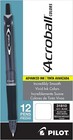 Pilot Acroball Colors Ball Point Pens  Medium Point  Black Ink  12-pack  31810 