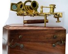 Marine Sextant W  Wooden Box Nautical Boat Sailing Sea Navigation Instrument