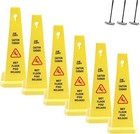 Matthew Caution Wet Floor Safety Cones For Indoors And Outdoor 3window Squeegees