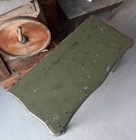 Early Primitive Shabby Green Painted Pine Low Table Old Red Paint Rustic Patina